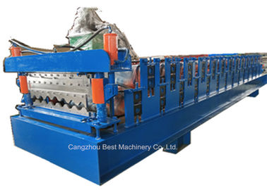पीएलसी कंट्रोल डबल प्रोफाइल रूफिंग शीट रोल बनाने की मशीन 8-12 मी / मिन स्पीड उत्पादन