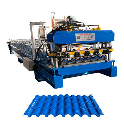 निर्माण सामग्री 0.35-0.6 मिमी मोनाको ग्लेज्ड छत टाइल रोल बनाने की मशीन