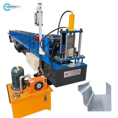 Africa Popular Steel Profile Color Steel PPGI K Gutter Making Roll Forming Machine 