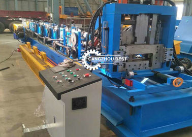 रूफ ट्रस के लिए स्वचालित कोल्ड स्टील स्ट्रिप प्रोफाइल Cz Purlin रोल बनाने की मशीन