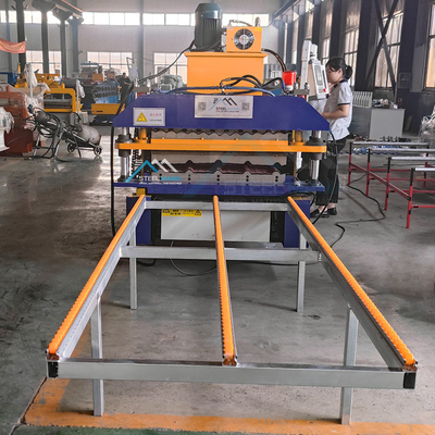 डबल लेयर स्टील रूफ रोल फोर्मिंग मशीन 5.5 KW पावर और 15-16 स्टेशनों के साथ