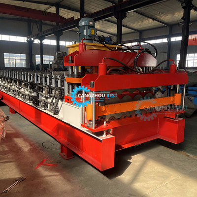 Coil Width 1220mm Roof Tile &amp; Trapezodial Roof Sheet Double Layer Roof Roll Forming Machine कॉइल चौड़ाई 1220 मिमी छत टाइल और ट्रैपेज़ोडियल छत शीट डबल लेयर छत रोल बनाने की मशीन