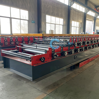 0.25-0.6mm सामग्री मोटाई 5.5×1.4×1.5m डबल लेयर फोर्मिंग मशीन 8-12m/min फोर्मिंग गति