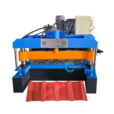 रंग स्टील उच्च रिब स्टील प्रोफाइल IBR Trapezoidal छत शीट रोल बनाने की मशीन