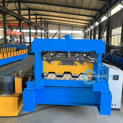 फ्लोर डेक रोल बनाने की मशीन 1250mm पीएलसी नियंत्रण 22kw
