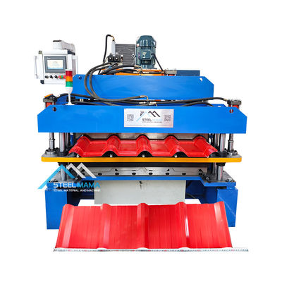 उत्पादन के लिए पीएलसी नियंत्रित डबल प्रोफाइल छत शीट रोल बनाने की मशीन