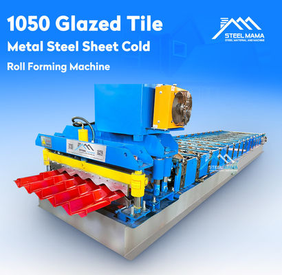 3.5T चेन ट्रांसमिशन 1000 मिमी छत टाइल रोल बनाने की मशीन