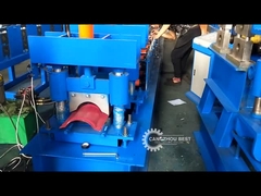 0.4 मिमी रंग स्टील टाइल छत रिज कैप रोल बनाने की मशीन सीई
